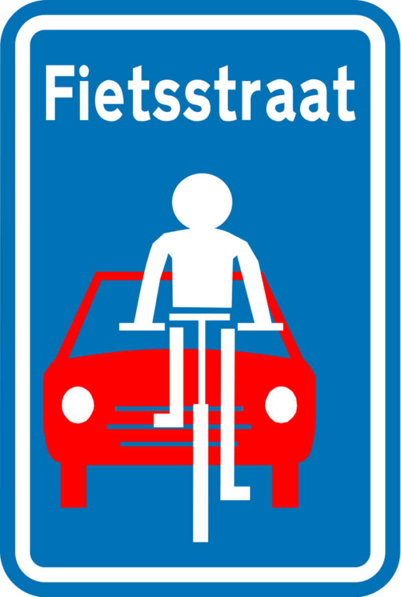 Verkeersbord fietsstraten